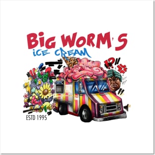 BIG WORM'S Ice Cream Truck Posters and Art